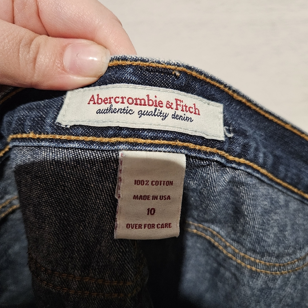 Vintage Y2K Abercrombie and Fitch Lace-Up Boot Cut Jeans Sz 10. - Picture 8 of 8